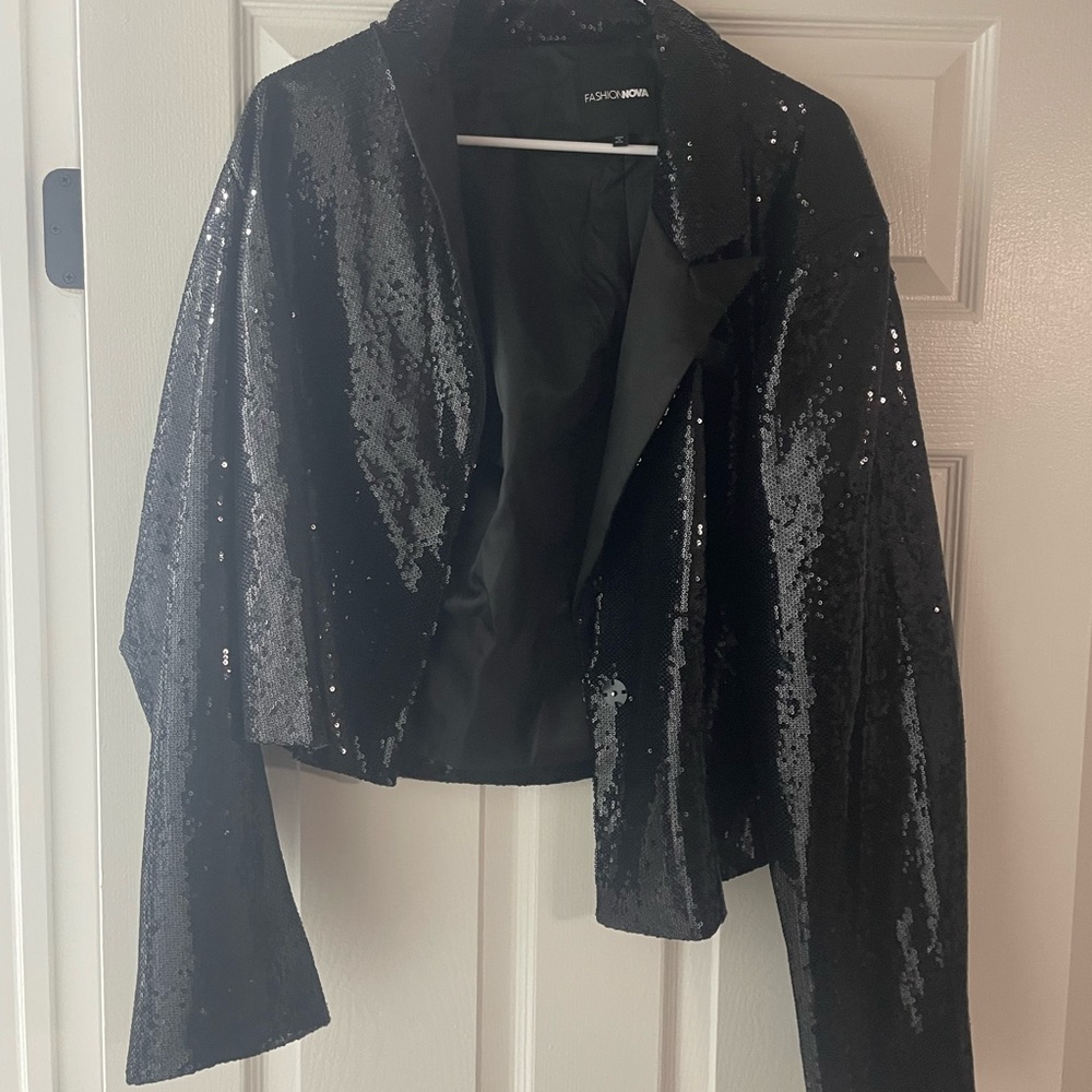 Sequin Black Jacket